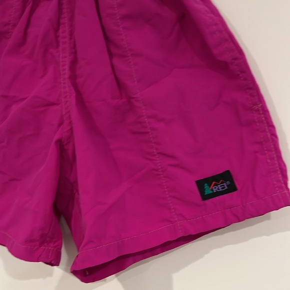 REI Vintage 90s Swim Trunks Bathing Suit Shorts Mesh Lining Drawstring Unisex - Picture 2 of 7